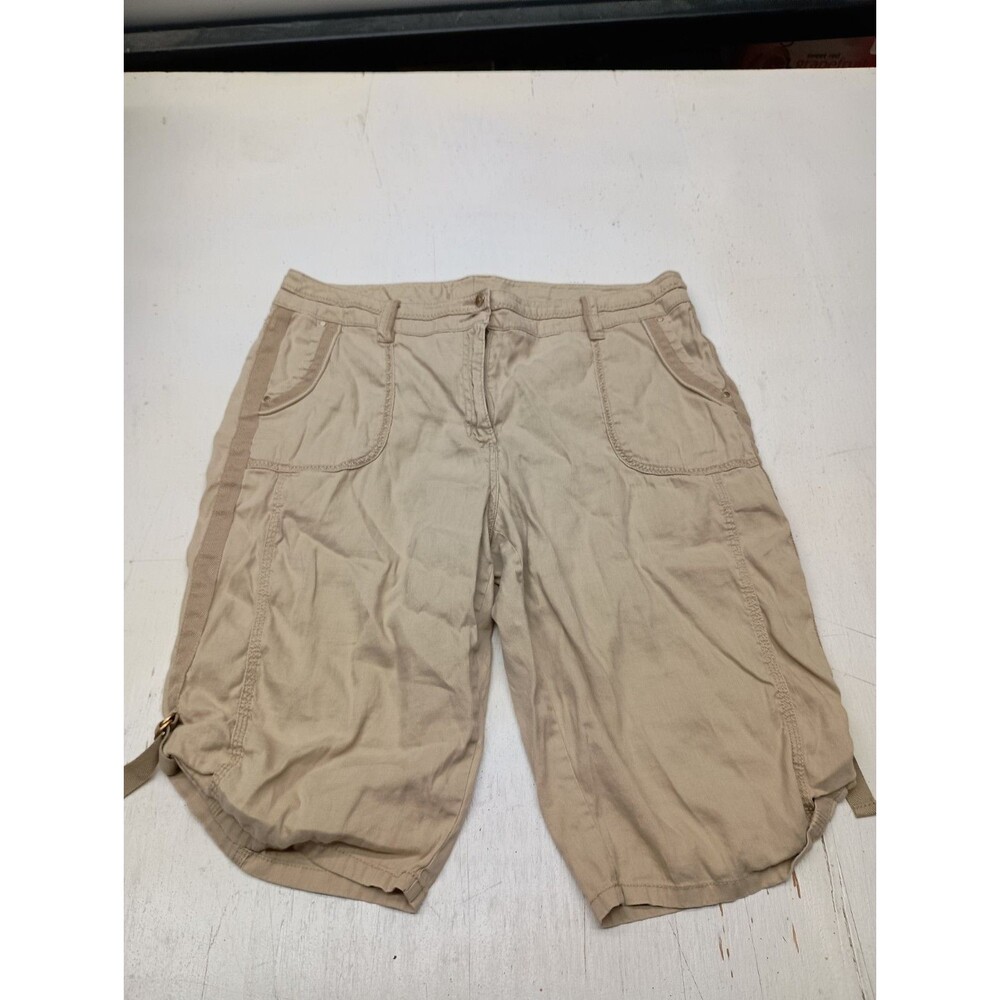 Chico's Capri Pants Womens Size 25 Tan Casual Stretch